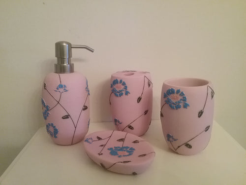 Turquoise and Pink Bathroom Accessory Set - watson-bathroom-accessories