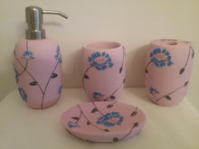 Load image into Gallery viewer, Turquoise and Pink Bathroom Accessory Set - watson-bathroom-accessories